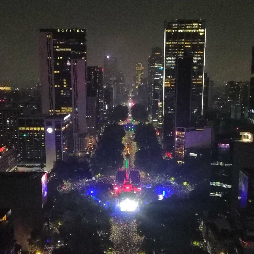 Festejos en el Ángel de la Independencia. Foto: Cuartoscuro